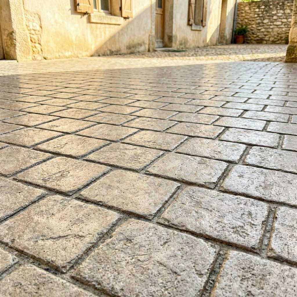 béton imprimé ou pavé