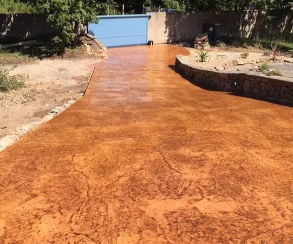 Contour de piscine en béton imprimé à Hyères