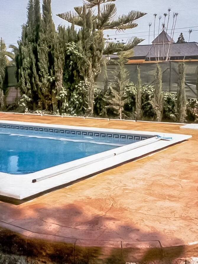 Terrasse extérieure avec Spécialiste du béton imprimé à Marseille