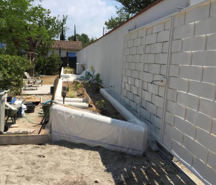 Allée de garage en béton imprimé à Toulon